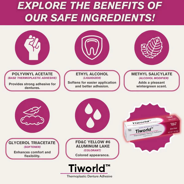 ✨[Official Brand Store] Tiworld™Thermoplastic Denture Adhesive (✨BUY 3 GET 2 FREE🎁)